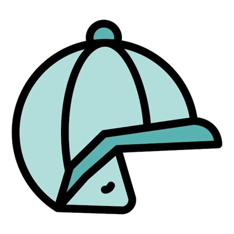 Icono De Casco De Jockey De Plástico Contorno Vector Deporte De