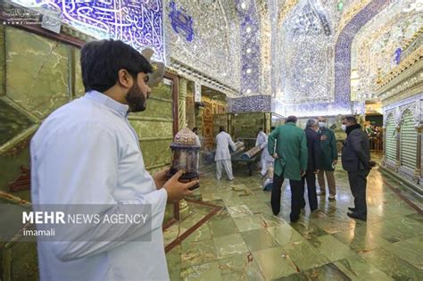 Mehr News Agency Decorating Imam Ali Pbuh Holy Shrine With Flowers