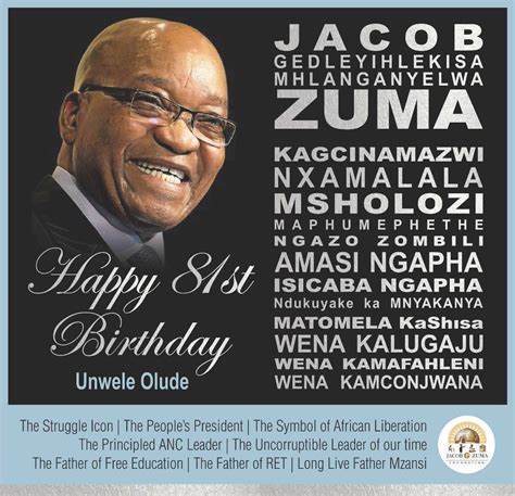 Dudu Zuma Sambudla On Twitter RT JGZ Foundation Wishing Our Patron