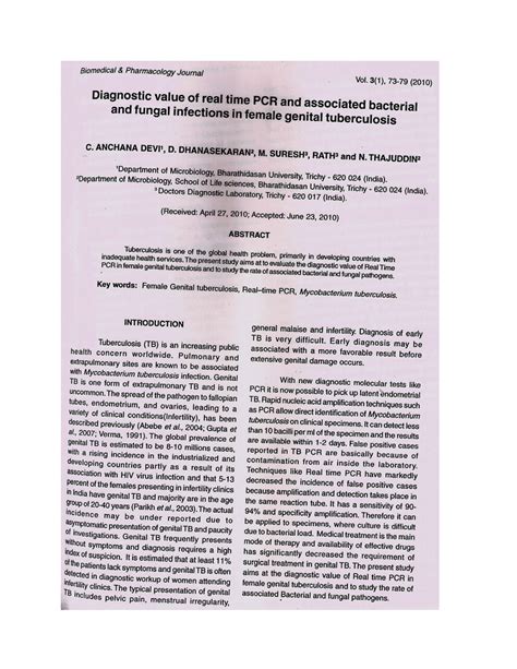 Pdf Diagnostic Value Of Real Time Pcr And Associated Bacterial And