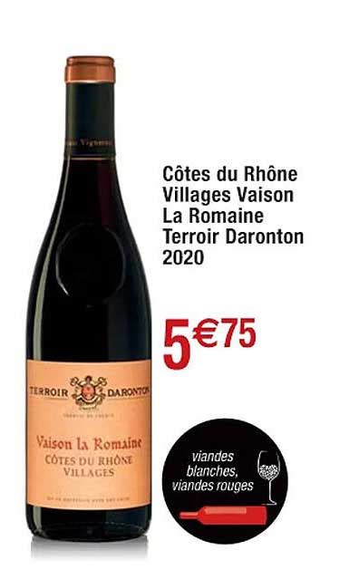 Promo C Tes Du Rh Ne Villages Vaison La Romaine Terroir Daronton