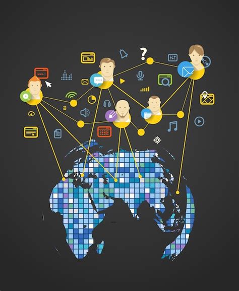 Abstraktes Schema Moderner Designelemente F R Soziale Netzwerke