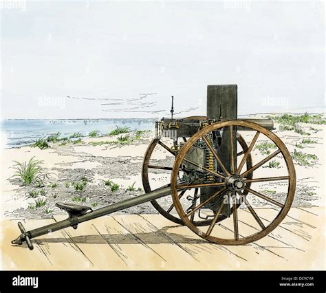 Maxim Feld Gun Eine Art Von Gatling Gun Mit Einem Kugelsicheren