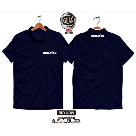 Jual Polo Shirt Kaos Kerah Komatsu Logo Alat Berat SAKAZUKI Cloth