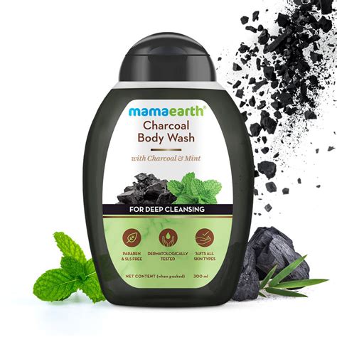 Buy Mamaearth Charcoal Body Wash With Charcoal Mint For Deep