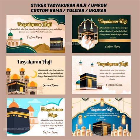 Jual Stiker Sticker Label Tasyakuran Haji Umroh Dekorasi Kemasan