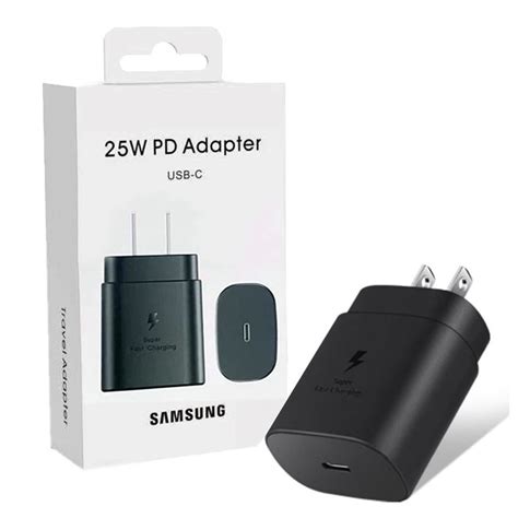 US 2Pin UK 3Pin Samsung 25W PD Adapter USB C Super Fast Charging