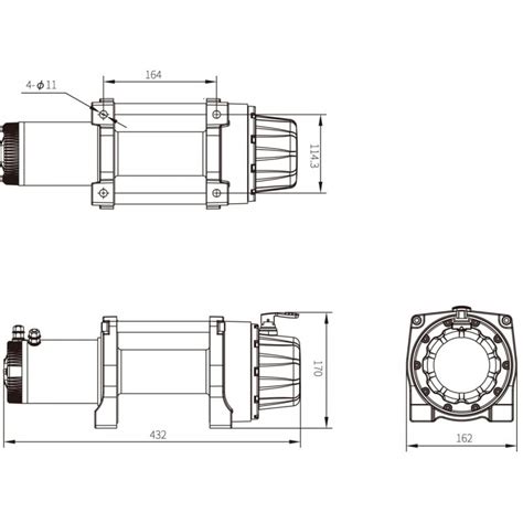 Лебедка для внедорожника Electric Winch 6000lbs (Синтетический трос ...