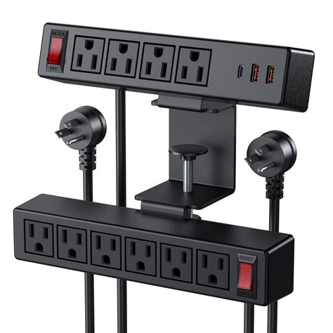 Buy Desk Clamp Power Strip With PD20W USB C VILONG 2 In 1 Dual Layer