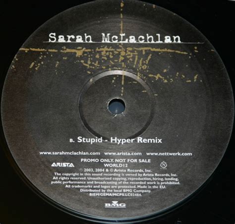 Sarah McLachlan – World On Fire / Stupid (2004, Vinyl) - Discogs