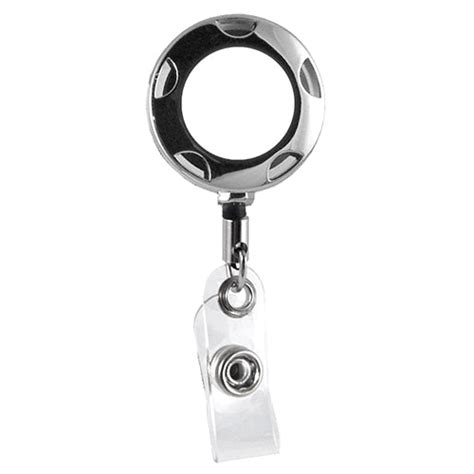 Chrome Badge Reel With Accent Holes Logobarproducts