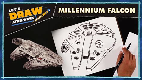 Let S Draw Star Wars How To Draw The Millennium Falcon