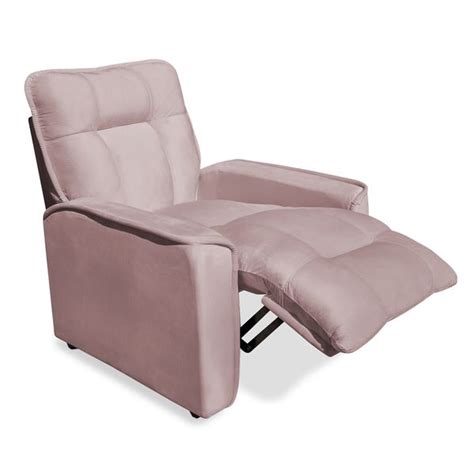 Poltrona Do Papai Reclin Vel Manual Comfort Veludo Ros Mon In 2024