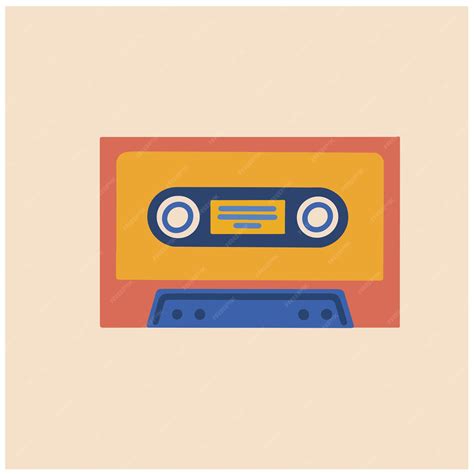 Premium Vector | Cool vintage retro cassette tape hand drawing vector ...