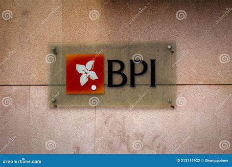 BPI (the Bank of the Philippine Islands) Logo on a Stone Wall Editorial ...