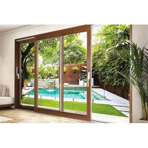 Window Expert Brown UPVC Lift And Slide Door For Home Exterior At