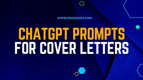 50 BEST ChatGPT Prompts For Cover Letter That Stand Out