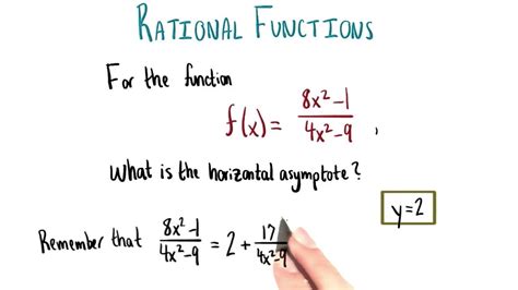 Find The Horizontal Asymptote College Algebra Youtube