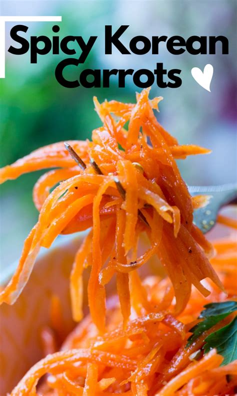 Spicy Korean Carrots Carrots Side Dish Spicy Korean Easy Salad Recipes