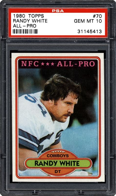 1980 Topps Randy White All Pro Psa Cardfacts®