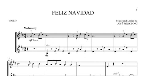 Feliz Navidad Violin Duet Print Sheet Music Now