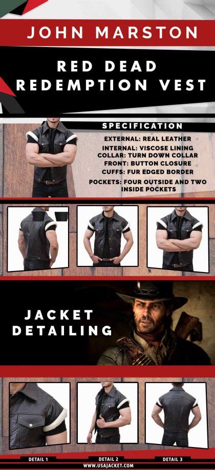 Red Dead Redemption John Marston Vest Usa Jacket