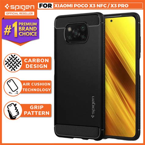 Jual Case Xiaomi Poco X3 PRO NFC Spigen Rugged Armor Carbon Softcase