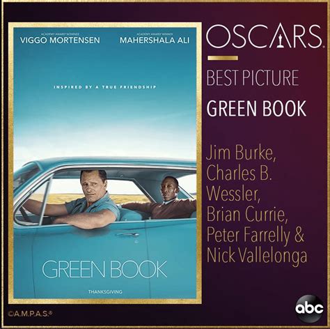 Green Book Wins The Oscar For Best Picture - Poster - Social News XYZ