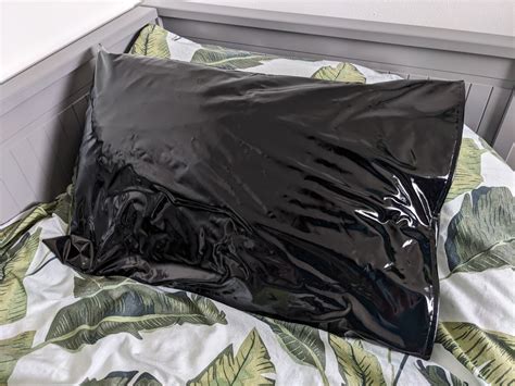 High Gloss Black Pvc Pillow Case Etsy Uk