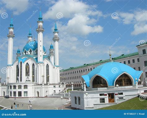 Russia. Kazan. a Mosque in the Kazan Kremlin Stock Image - Image of minarets, history: 9738227