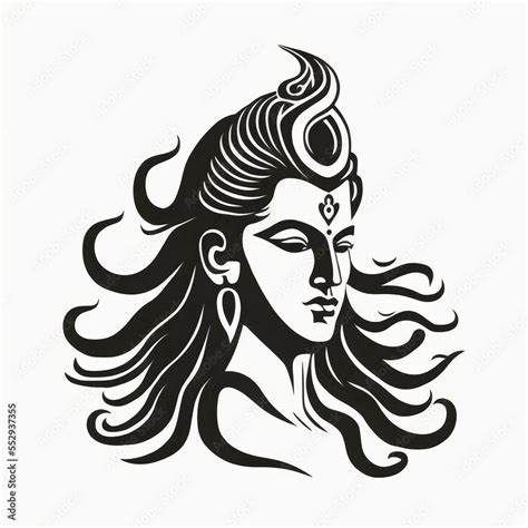 Shiva God Vector For Logo Or Design Generative Ai Stock Illustration