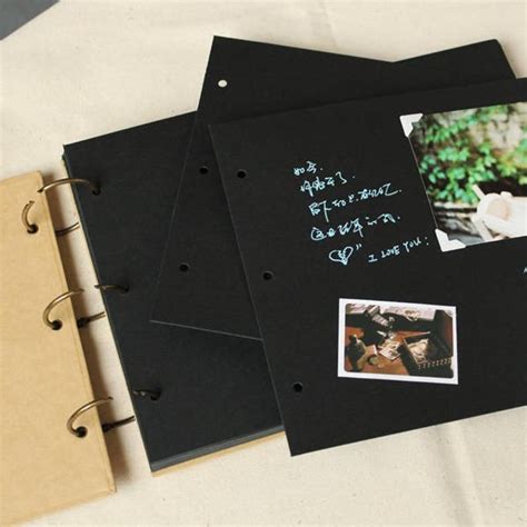 Album Photo Kraft Photo Album Black Kraft Photo Album Ring Etsy