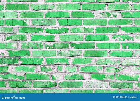 Brick Wall With Unusual Green Bricks Stock Image Image Of Masonry