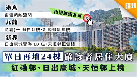 【新冠肺炎】單日再增24棟確診者居住大廈 紅磡邨、日出康城、天恒邨上榜 【內附詳細名單】 晴報 健康 呼吸道疾病 D200810