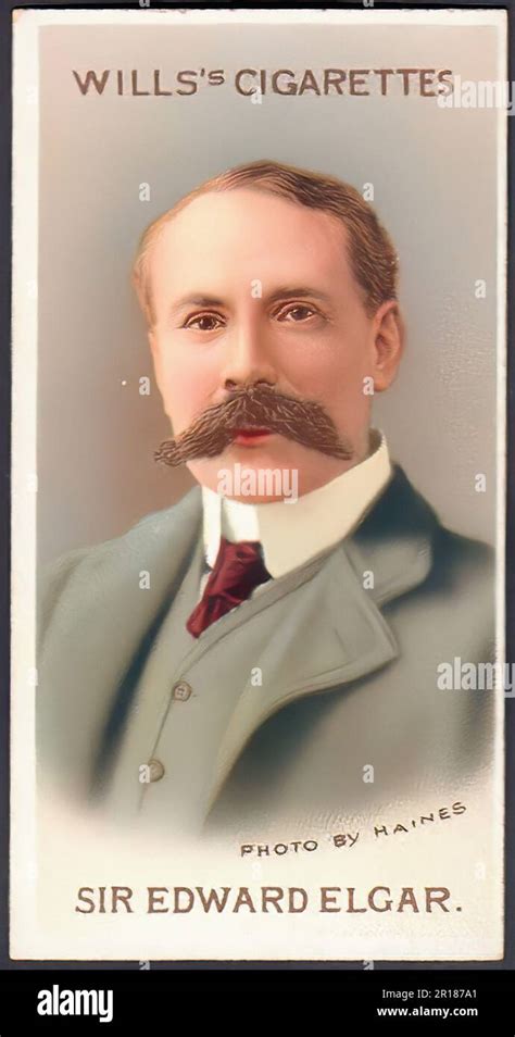 Sir Edward Elgar Vintage Cigarette Card Stock Photo Alamy