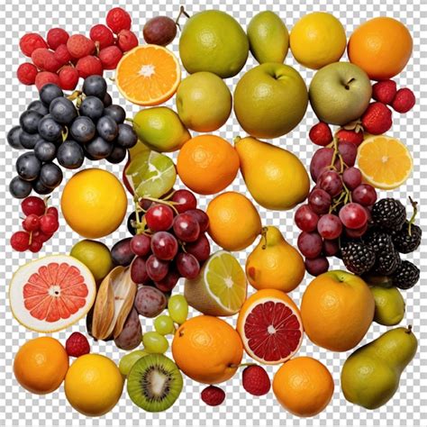 Premium Psd Mix Fruits Png Isolated On Transparent Background