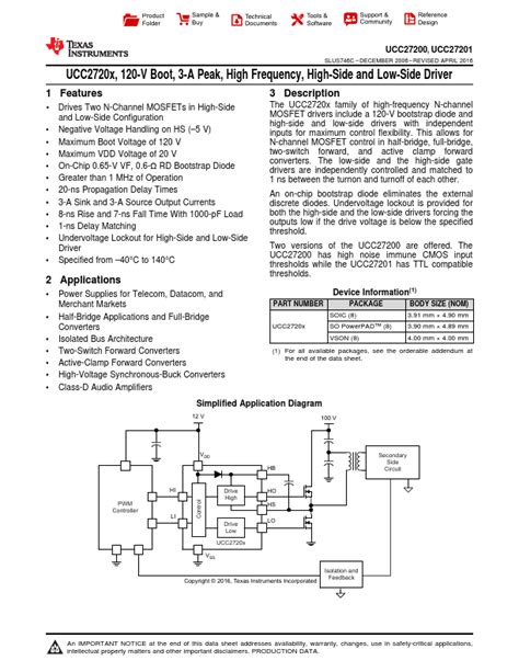 Ucc Datasheet High Side And Low Side Driver