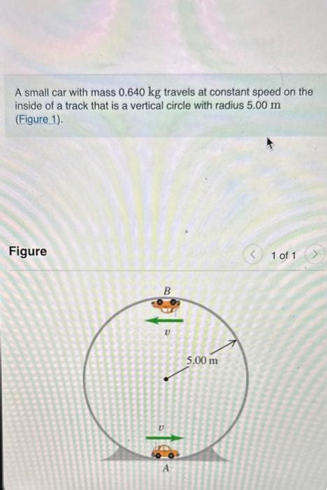 Solved A Small Car With Mass Kg Travels At Constant Chegg