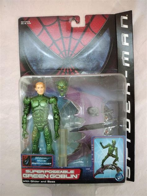 Spider Man Movie SUPER POSEABLE GREEN GOBLIN Toy Biz 2001 4642382017