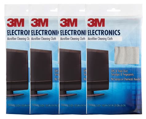 4 x 3M Electronics Microfiber Cleaning Cloth - Grey | GroceryRun.com.au