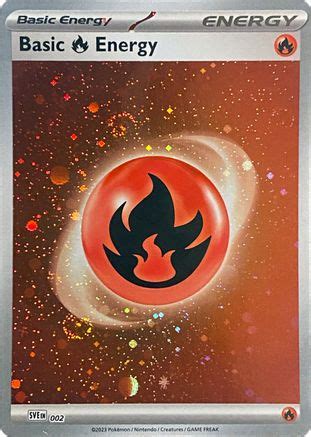 Basic Fire Energy Cosmos Holo Sv Scarlet Violet Base Set Pokemon