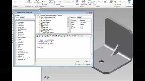 Autodesk Inventor Tutorials Ilogic Part Dimensions Youtube