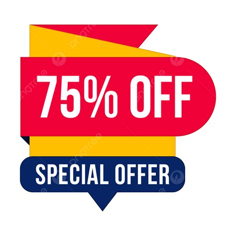 Up To 75 Off Super Sale Special Offer Banner Design Transparent