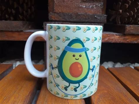 Taza Palta Aguacate Avocado Gym Cerámica Importada Mod3 En Venta En