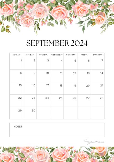 Free September 2024 Calendars PDF EntheosWeb