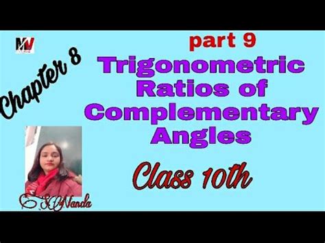 Trigonometric Ratios Of Complementary Angles Class 10th Chapter 8