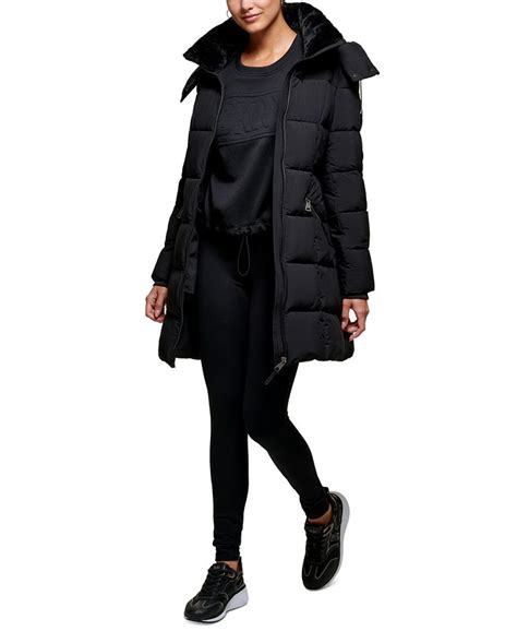 Dkny Womens Hooded Puffer Coat Macys
