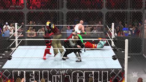 Wwe 2k15 6man Hell In A Cell Part 1 Youtube