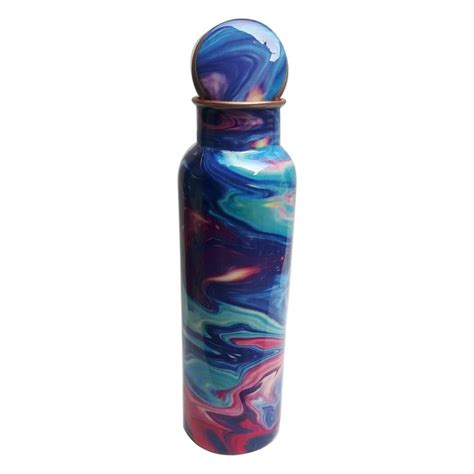 Standard Polished Blue Printed Copper Bottle Capacity Ml Screw