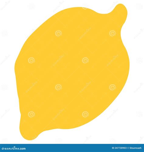 Lemon Hand Drawn Illustration In Organic Style Stock Vector